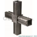 GAH Alberts XD-buisverbinder kruisstuk PVC zwart voor 20x20 mm 426392