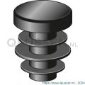 GAH Alberts stop ronde buis voor boorgat PVC zwart diameter 15 set 4 stuks 426668
