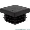 GAH Alberts stop vierkante buis voor boorgat PVC zwart 25x25 mm set 4 stuks 426729