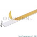 GAH Alberts platte stang zelfklevend aluminium wit 20x2 mm 2,6 m 433604