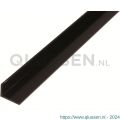 GAH Alberts hoekprofiel PVC zwart 25x20x2 mm 2,6 m 465889