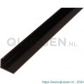 GAH Alberts hoekprofiel PVC zwart 20x10x1,5 mm 2 m 479121