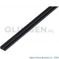 GAH Alberts geleiding railprofiel onder PVC zwart 6,5 mm 2 m 485184