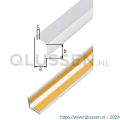 GAH Alberts hoekprofiel zelfklevend aluminium RVS optiek licht 30x30x1 mm 1 m 489069