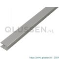 GAH Alberts H-profiel zelfklevend aluminium zilver 5,9x20x1,5 mm 1 m 030128