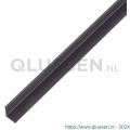 GAH Alberts hoekprofiel aluminium zwart 10x10x1 mm 1 m 488284