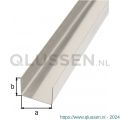 GAH Alberts gladde plaat gefaceteerd U aluminium blank 20x29x20 mm 1 m 462963