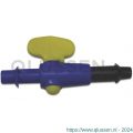 Bosta Mini plugkraan PP 5 mm slangtule 2 bar blauw/geel 0121356