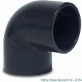 Praher knie 90 graden PVC-U 50 mm lijmmof 16 bar zwart 0152601