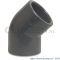 Hydro-S knie 45 graden PVC-U 200 mm lijmmof 10 bar grijs 0160133