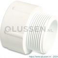 Mega Profec puntstuk PVC-U 1.1/2 inch x 1.1/2 inch imperial lijmmof x buitendraad 10 bar wit 0180129