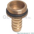 Mega Profec slangtule met O-ring messing 1/2 inch x 12 mm buitendraad x slangtule 0411704