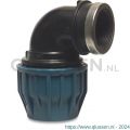 Jason knie 90 graden PP 20 mm x 1/2 inch knel x binnendraad 16 bar zwart-blauw DVGW-KIWA-WRAS-SVGW 0706619