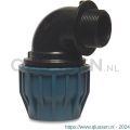 Jason knie 90 graden PP 16 mm x 1/2 inch knel x buitendraad 16 bar zwart-blauw DVGW-KIWA-WRAS-SVGW 0706717