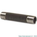 Mega Profec nummer 23 pijpnippel staal zwart 1/4 inch buitendraad 80 mm 1160080