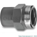 VDL overgangssok PVC-U 40/50 mm x 1.1/2 inch lijmmof-spie x binnendraad 16 bar grijs type versterkt 7018179