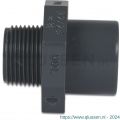 VDL puntstuk PVC-U 25/32 mm x 1.1/4 inch lijmmof-spie x buitendraad 16 bar grijs 0110490