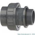 VDL koppeling met O-ring PVC-U 16 mm x 3/8 inch lijmmof x buitendraad 10 bar grijs 7018224