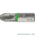 Heco schroefbit Pozi-Drive PZD 3 kleur ring groen in blister 10 stuks 57106