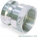 Baggerman Kamlok aluminium snelkoppeling Adaptor type 633-A mannelijk 2.1/2 inch binnendraad 5512063000