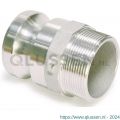 Baggerman Kamlok snelkoppeling aluminum Adaptor type 633-F mannelijk 1/2 inch buitendraad 5513013000