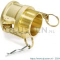 Baggerman Kamlok messing snelkoppeling type 633-B vrouwelijk 1/2 inch buitendraad 5594013000