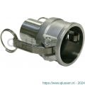 Baggerman Kamlok RVS snelkoppeling type C vrouwelijk 3/4 inch T AISI 316 DIN 2828 voor klemschaal 5600019000