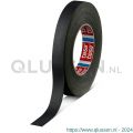 Tesa 4541 Tesaband 50 m x 19 mm zwart gemakkelijk hanteerbare ongecoate textieltape 04541-00012-00