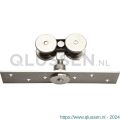 Henderson 57/290RVS schuifdeurbeslag RVS 290 hangrol met vlakke bevestigingsplaat kunststof body voor rail 290 A61.03030