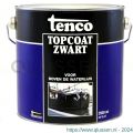 Tenco Topcoat Teervrij roestwerende coating zwart 2.5 L blik 13082004