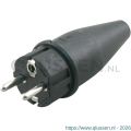Q-Link stekker volrubber met randaarde 10/16 A zwart 00.110.15