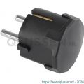 Q-Link stekker randaarde 10/16 A met onder-invoer zwart 00.110.38