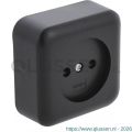 Q-Link contactdoos opbouw 1-voudig met kind-aanraakbeveiliging zwart 00.945.40