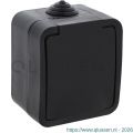 Q-Link contactdoos opbouw 1-voudig met randaarde spatwaterdicht IP54 zwart 00.946.42