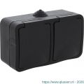 Q-Link contactdoos opbouw 2-voudig met randaarde spatwaterdicht IP54 zwart 00.946.51