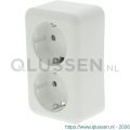 Q-Link contactdoos opbouw 2-voudig met kind-aanraakbeveiliging randaarde polarwit 00.947.07