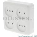 Q-Link contactdoos opbouw 4-voudig polarwit 00.947.25