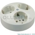 Q-Link contactdoos inbouw 3-voudig met kind-aanraakbeveiliging randaarde polarwit 01.079.56