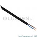 Q-Link huishoudsnoer plat belastbaar tot 1200 W 2x0.75 mm2 100 m zwart 01.265.39