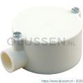 Attema lasdoos einddoos diameter 5/8 inch crème 01.475.80