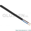 Q-Link huishoudsnoer plat belastbaar tot 1200 W 2x0.75 mm2 10 m zwart 03.030.41
