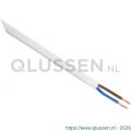 Q-Link huishoudsnoer plat belastbaar tot 1200 W 2x0.75 mm2 20 m wit 03.030.73