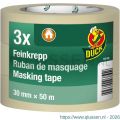 Duck masking tape basic 30 mm x 50 m set 3 stuks 20.501.23