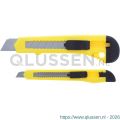 Budgetline afbreekmes setje groot 18 mm en klein 9 mm geel-zwart 21.470.07