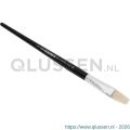 Copenhagen Pro universeel penseel maat 16 wit Chinees varkenshaar FSC zwart gelakte houten steel 23.144.16