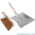 Copenhagen Pro stoffer en blik kokos handveger 29 cm metalen blik met houten steel FSC 23.464.01