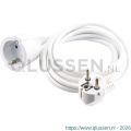 Q-Link verlengsnoer vinylkabel randaarde maximaal 3500 W 3x1,5 mm2 3 m wit 55.204.02