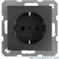 Berker S1 contactdoos inbouw 1-voudig randaarde antraciet 58.004.42