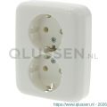 Busch-Jaeger SI contactdoos inbouw 2-voudig randaarde crème 66.000.50