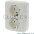 Busch-Jaeger Relfex contactdoos inbouw 2-voudig randaarde polarwit los 66.001.50